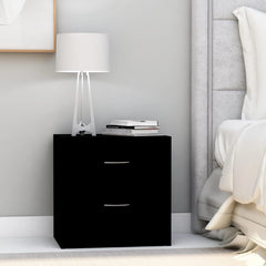 vidaXL Bedside Cabinet Black 40x30x40 cm Engineered Wood
