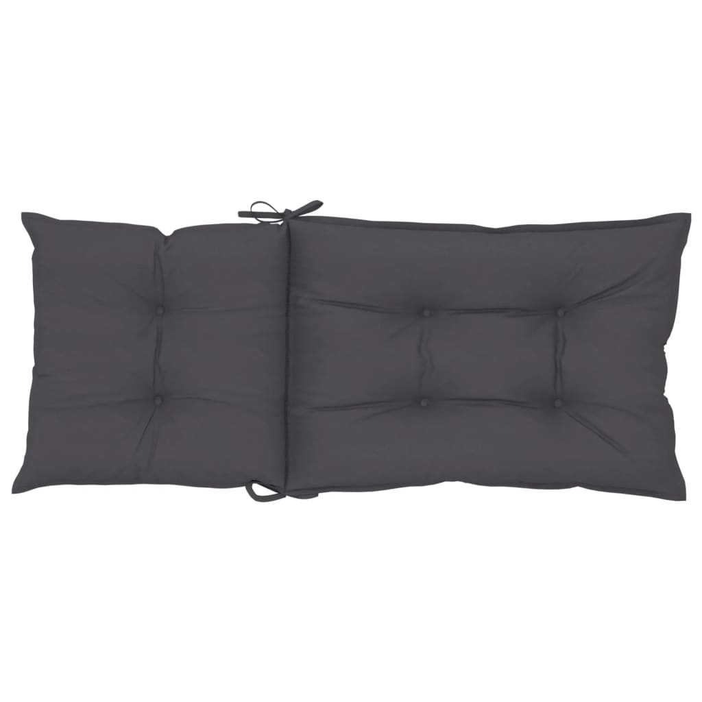 Garden Highback Chair Cushions 6 pcs Grey 120x50x7 cm Fabric