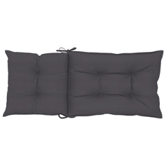 Garden Highback Chair Cushions 6 pcs Grey 120x50x7 cm Fabric