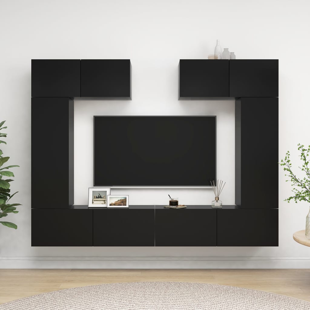 2 Piece TV Cabinet Set Concrete Grey Engineered Wood