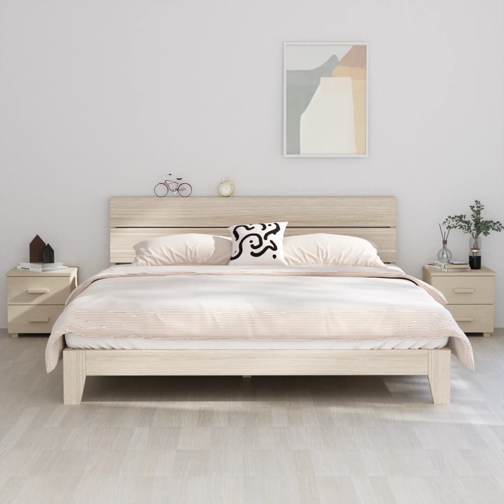 Bedside Cabinets HAMAR 2 pcs White 40x35x44.5 cm Solid Wood