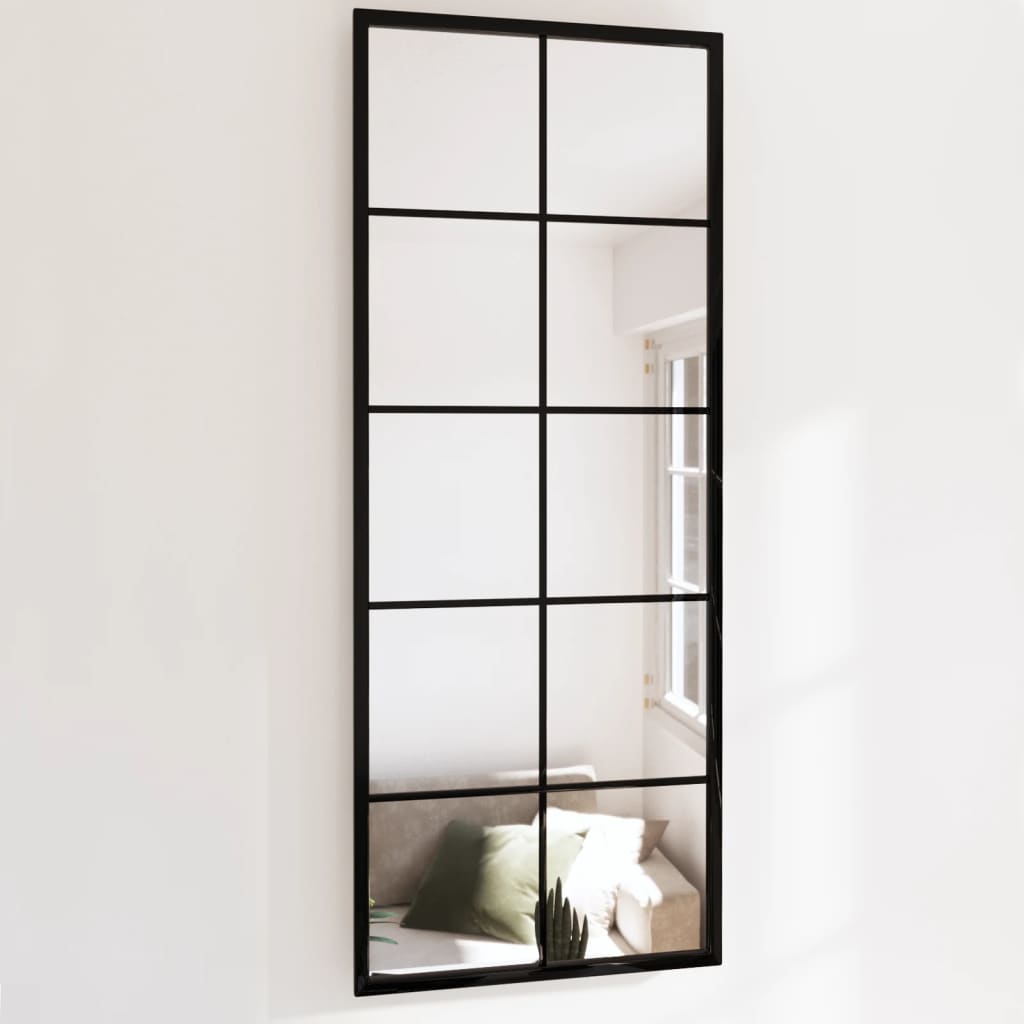 vidaXL Wall Mirror Black 100x40 cm Metal