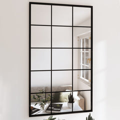 vidaXL Wall Mirror Black 100x60 cm Metal