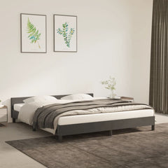 Bed Frame without Mattress Dark Grey 180x200 cm Super King Velvet