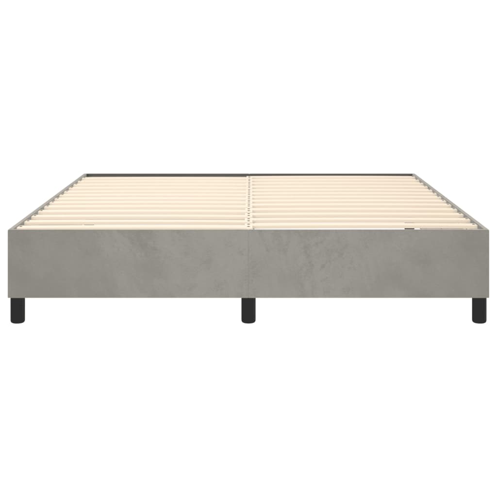 Bed Frame without Mattress Light Grey 180x200 cm Super King Velvet