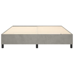 Bed Frame without Mattress Light Grey 180x200 cm Super King Velvet