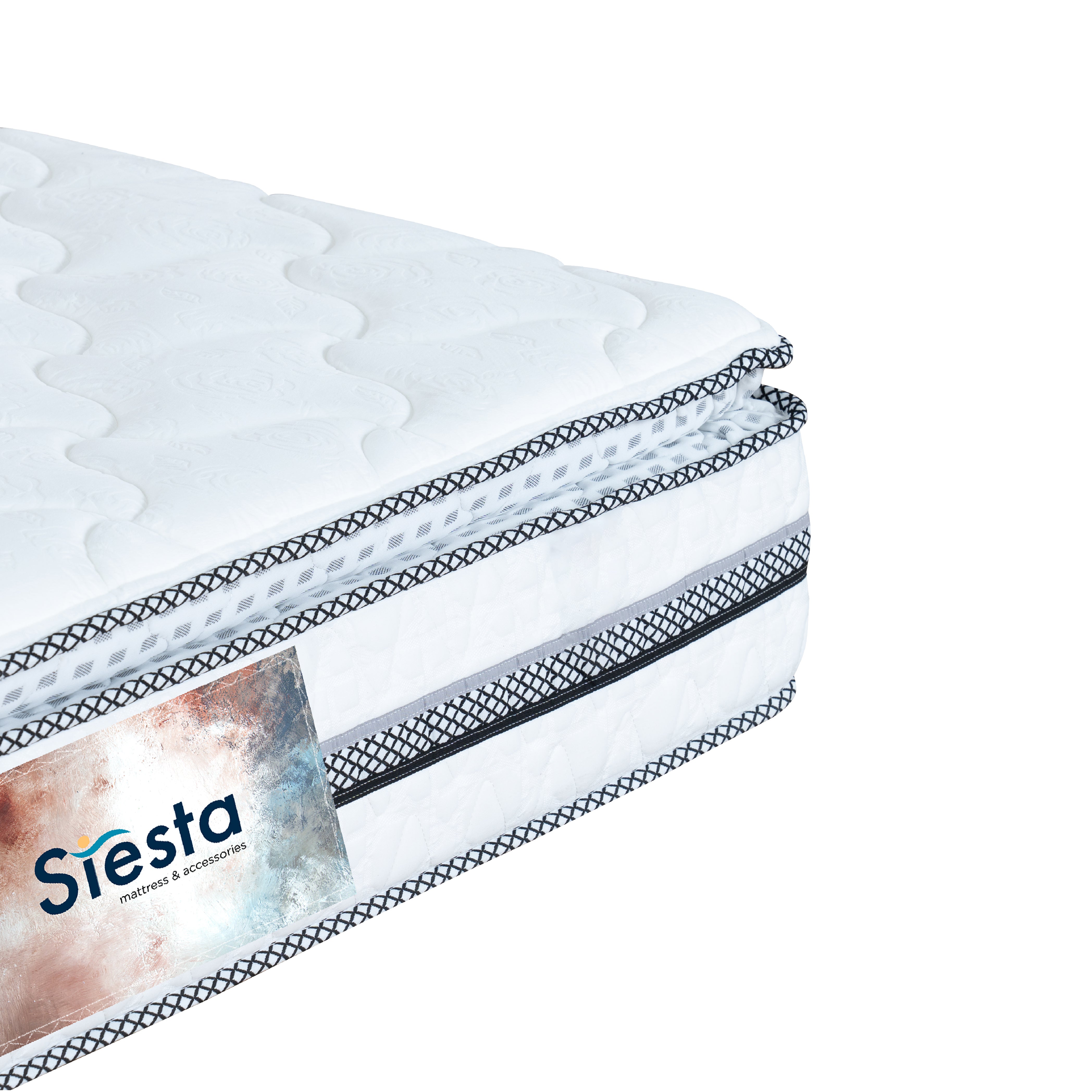 Siesta Cinderella 29cm Medium Soft Mattress (2 Free Microfiber Pillows Included)