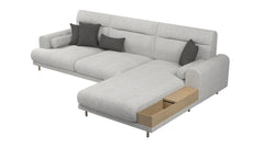 The Haven Sectional Sofa 4-Seater with Wooden Holder