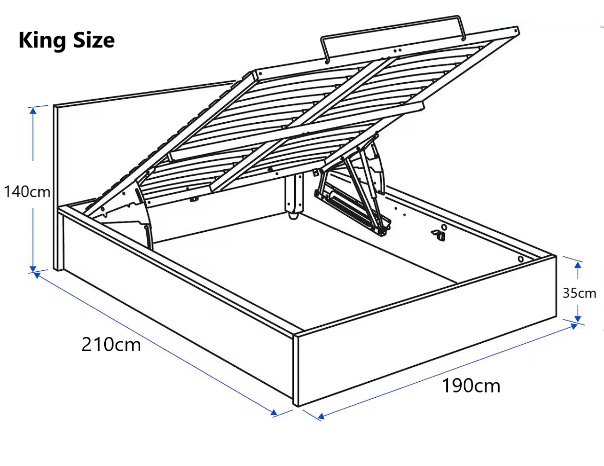 Smart Storage Elegance: Fabric Bed with Hydraulic Lifting and Internal Storage, and 3-Year Warranty