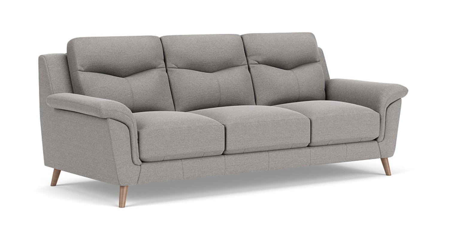 360 Luxe Lounging - 3 Seater Sofa, Fabric Upholstery, Soft Cushion Foam, and 3-Year Warranty