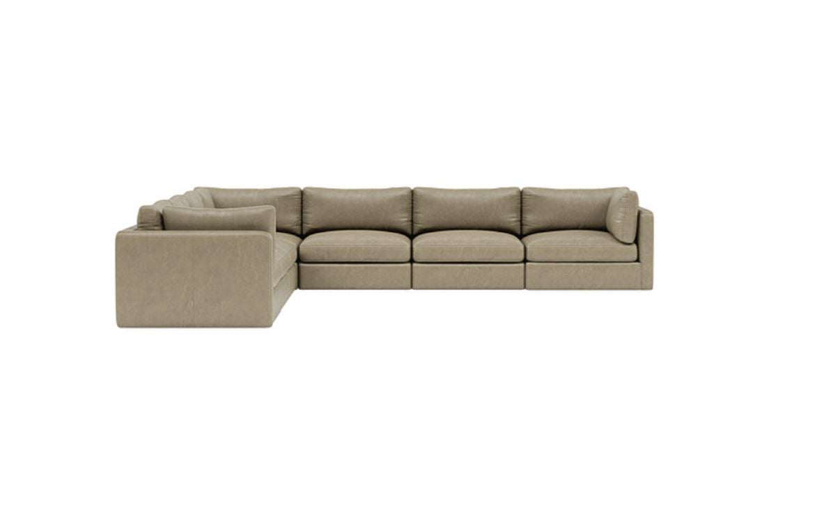 Grand Comfort - 6 Seater Leather Sectional Sofa with 3-Year Warranty