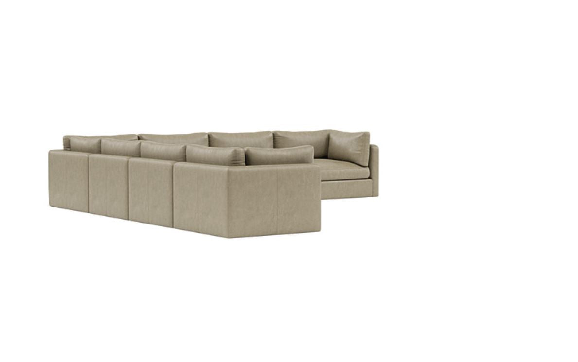 Grand Comfort - 6 Seater Leather Sectional Sofa with 3-Year Warranty