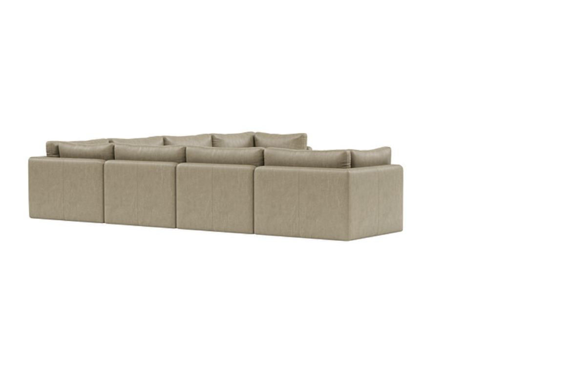 Grand Comfort - 6 Seater Leather Sectional Sofa with 3-Year Warranty