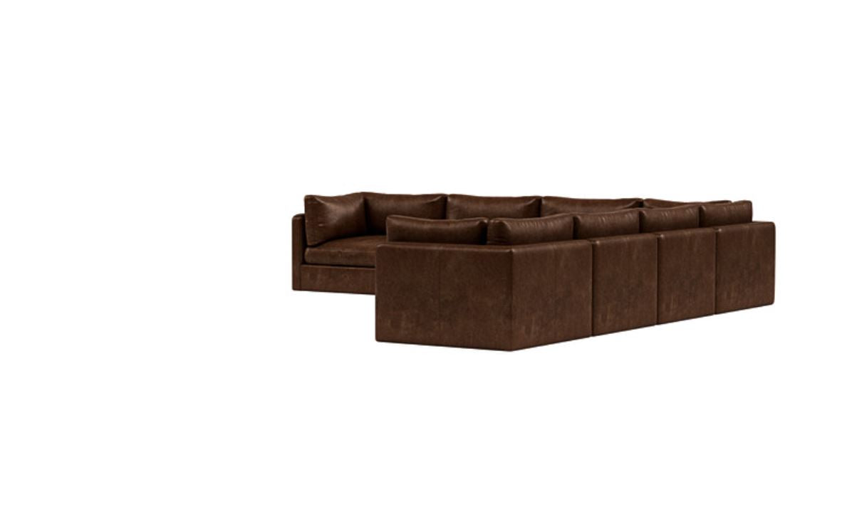 Grand Comfort - 6 Seater Leather Sectional Sofa with 3-Year Warranty