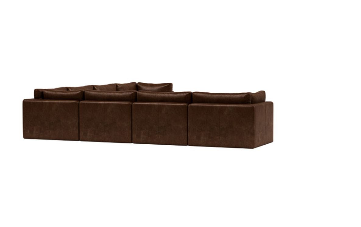 Grand Comfort - 6 Seater Leather Sectional Sofa with 3-Year Warranty