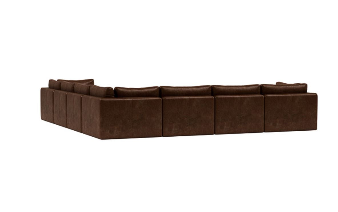 Grand Comfort - 6 Seater Leather Sectional Sofa with 3-Year Warranty