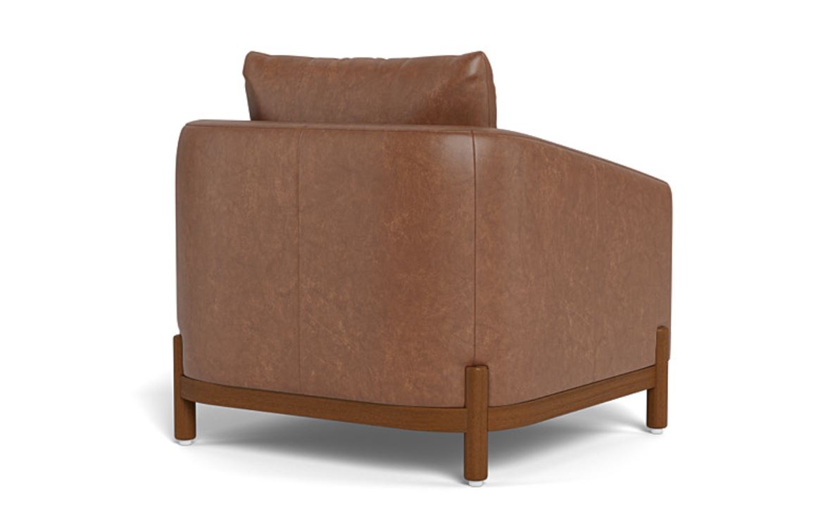 Singular Elegance - Single Seater Sofa, Leather Upholstery, and 3-Year Warranty