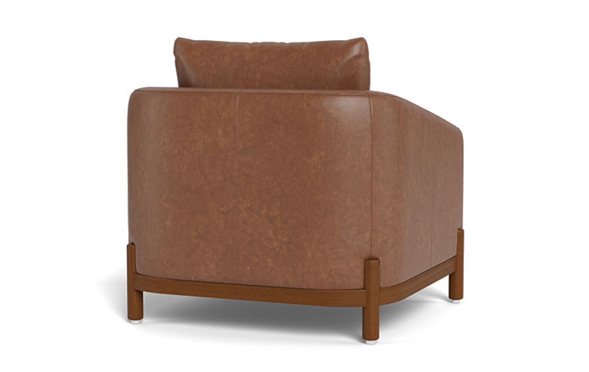 Singular Elegance - Single Seater Sofa, Leather Upholstery, and 3-Year Warranty