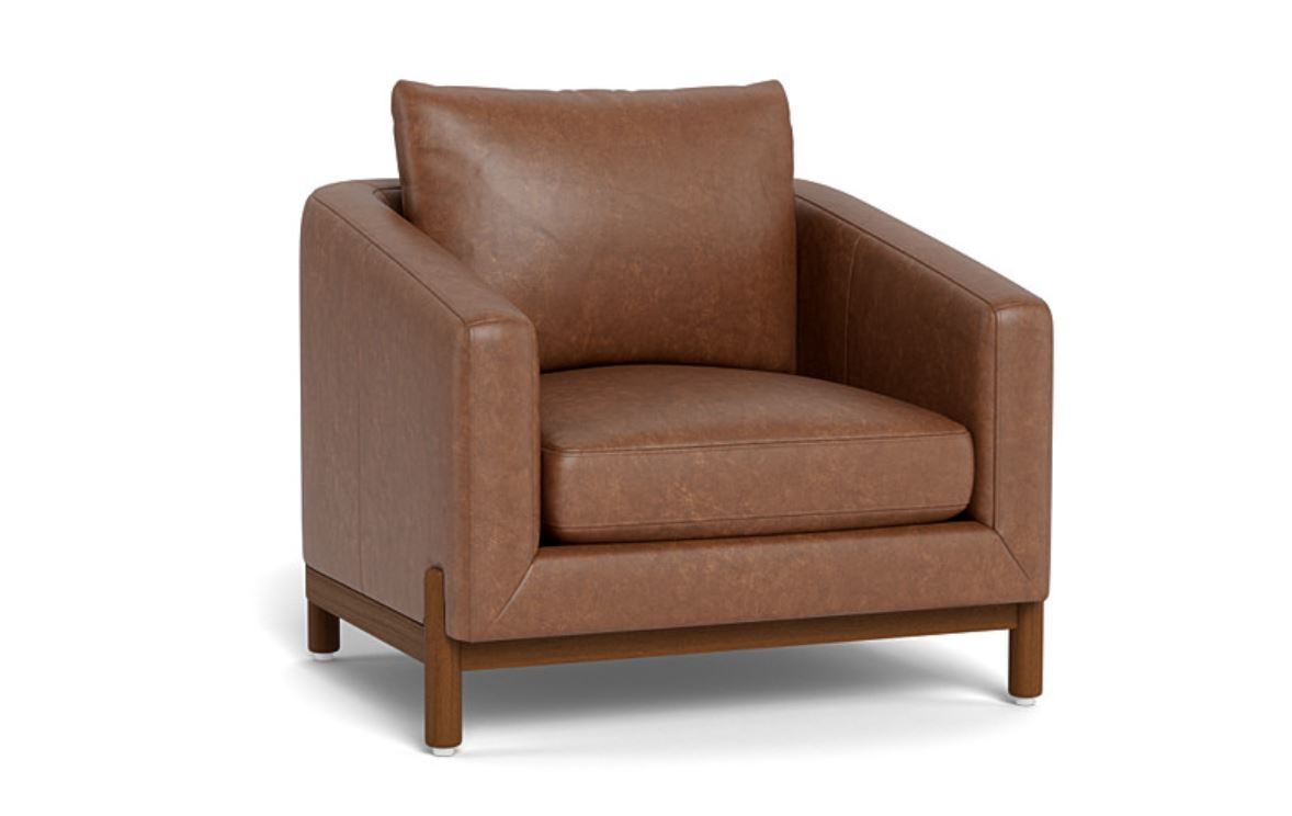 Singular Elegance - Single Seater Sofa, Leather Upholstery, and 3-Year Warranty