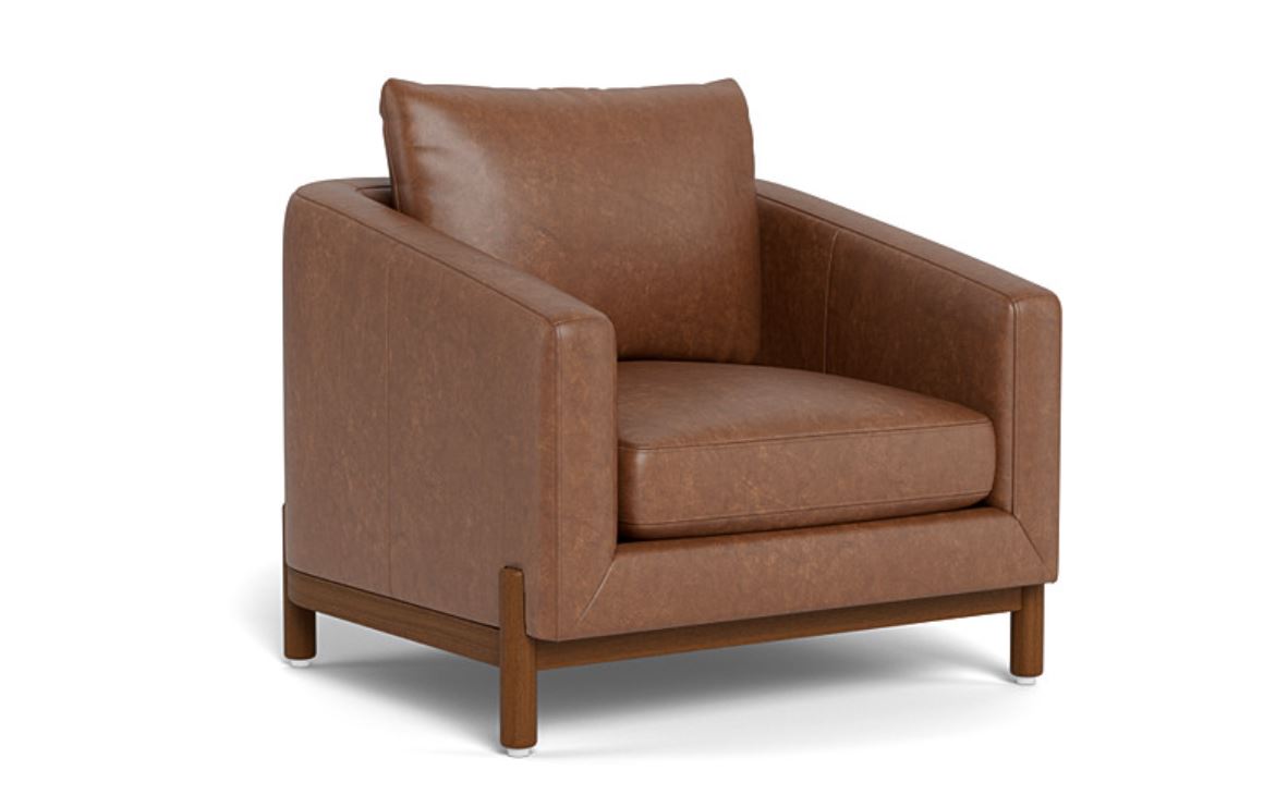 Singular Elegance - Single Seater Sofa, Leather Upholstery, and 3-Year Warranty