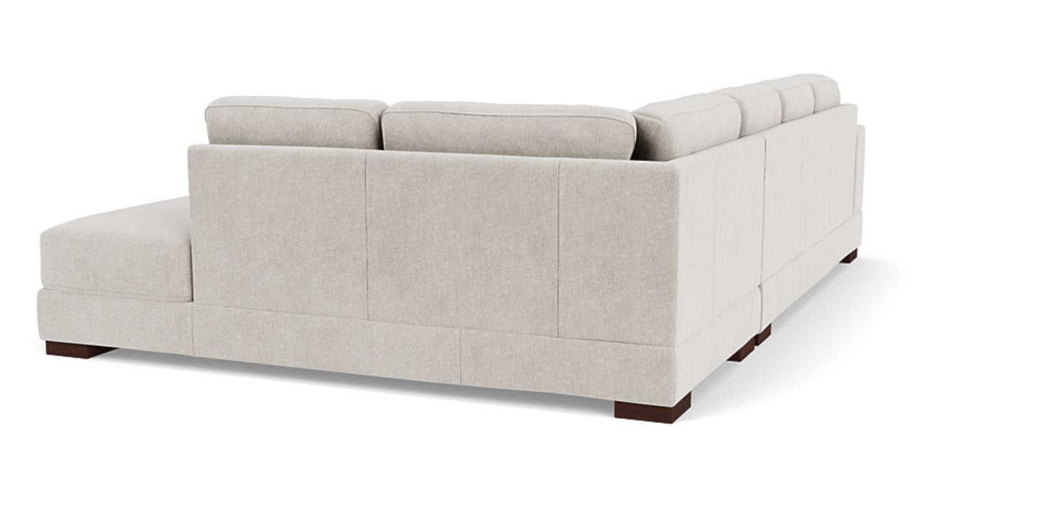 Lounge in Luxury - 5 Seater Sectional Sofa, Fabric Upholstery, and 3-Year Warranty