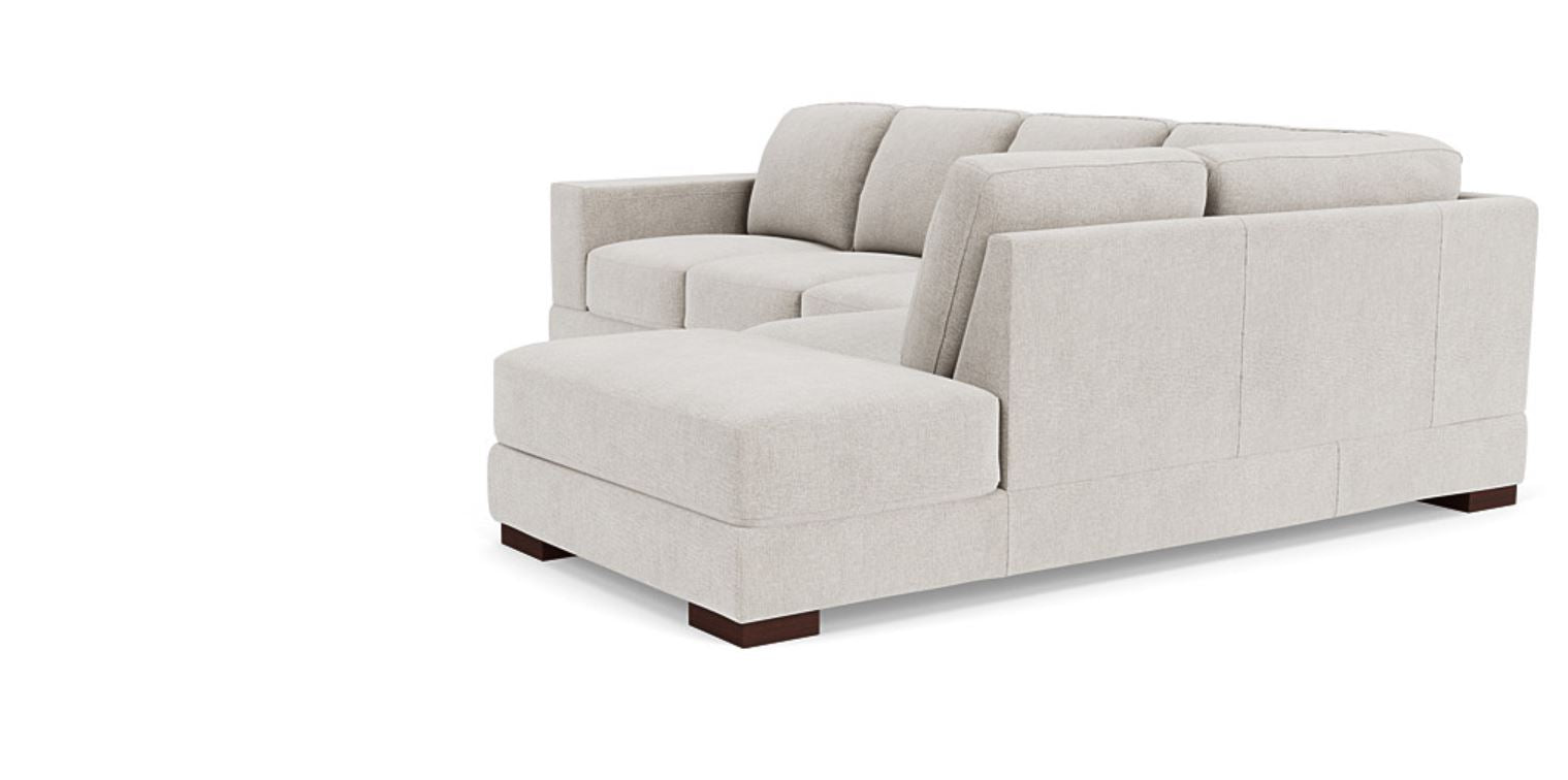 Lounge in Luxury - 5 Seater Sectional Sofa, Fabric Upholstery, and 3-Year Warranty