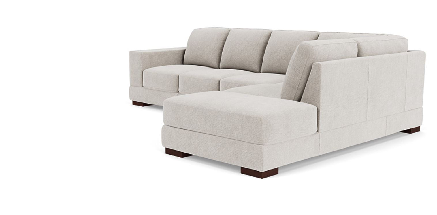 Lounge in Luxury - 5 Seater Sectional Sofa, Fabric Upholstery, and 3-Year Warranty