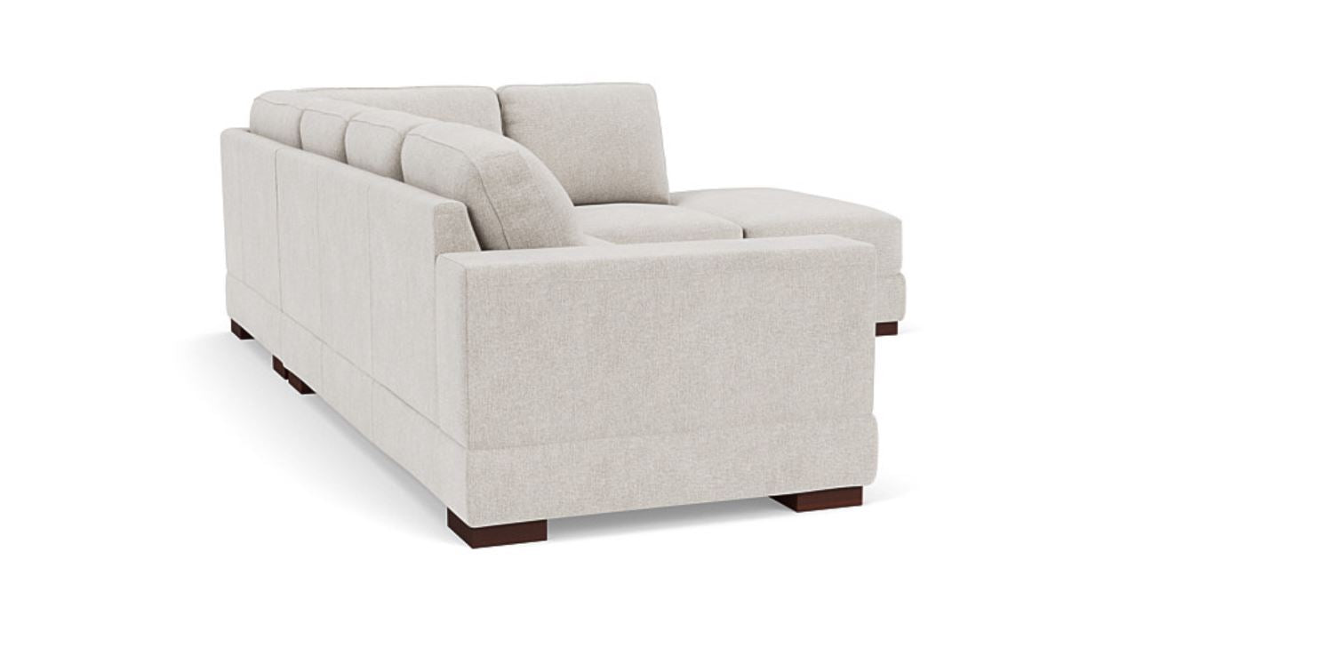 Lounge in Luxury - 5 Seater Sectional Sofa, Fabric Upholstery, and 3-Year Warranty