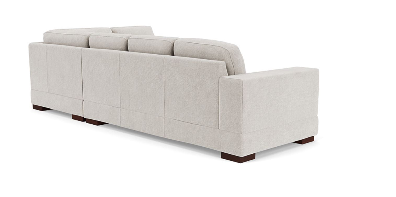 Lounge in Luxury - 5 Seater Sectional Sofa, Fabric Upholstery, and 3-Year Warranty