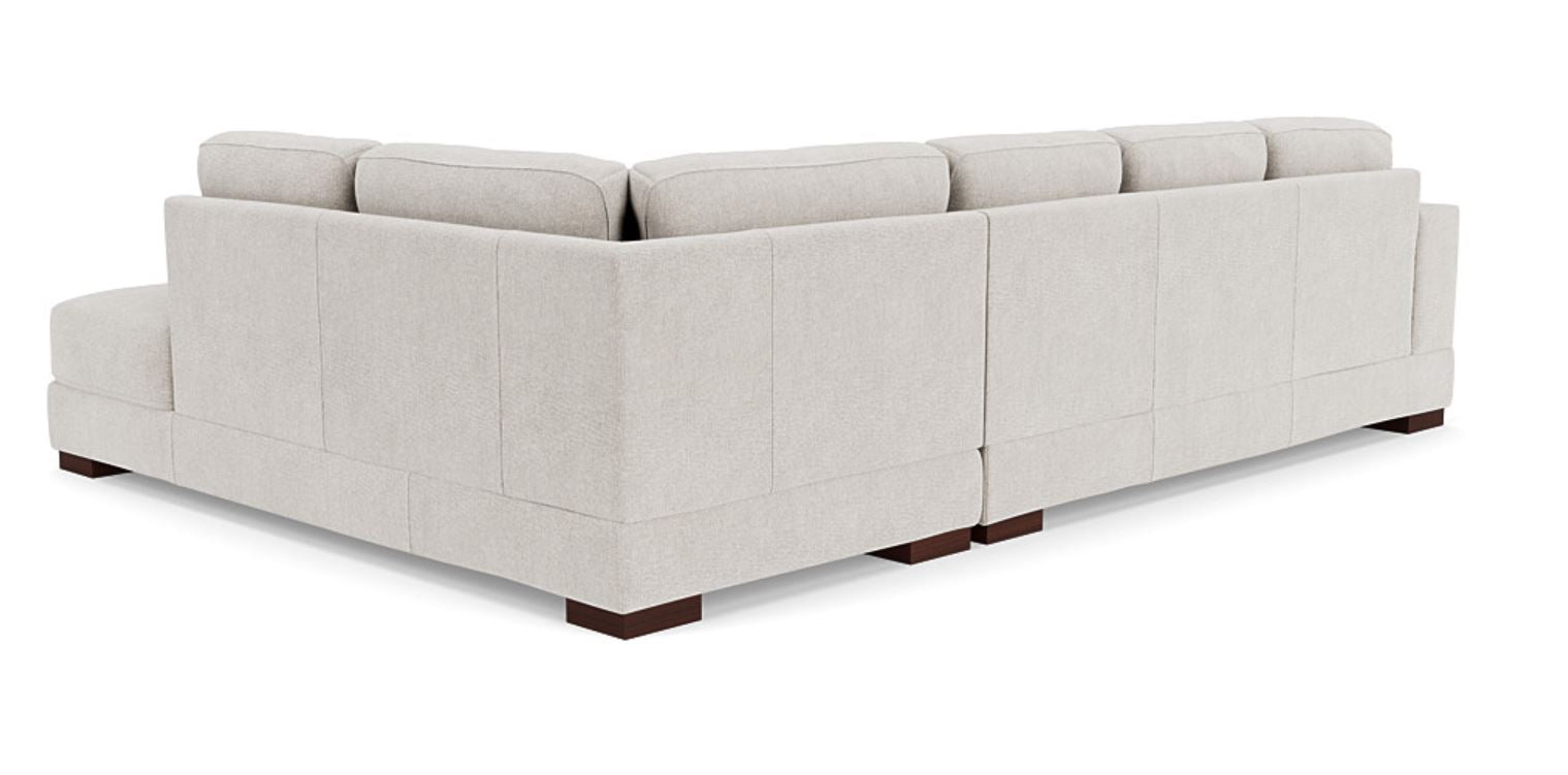 Lounge in Luxury - 5 Seater Sectional Sofa, Fabric Upholstery, and 3-Year Warranty