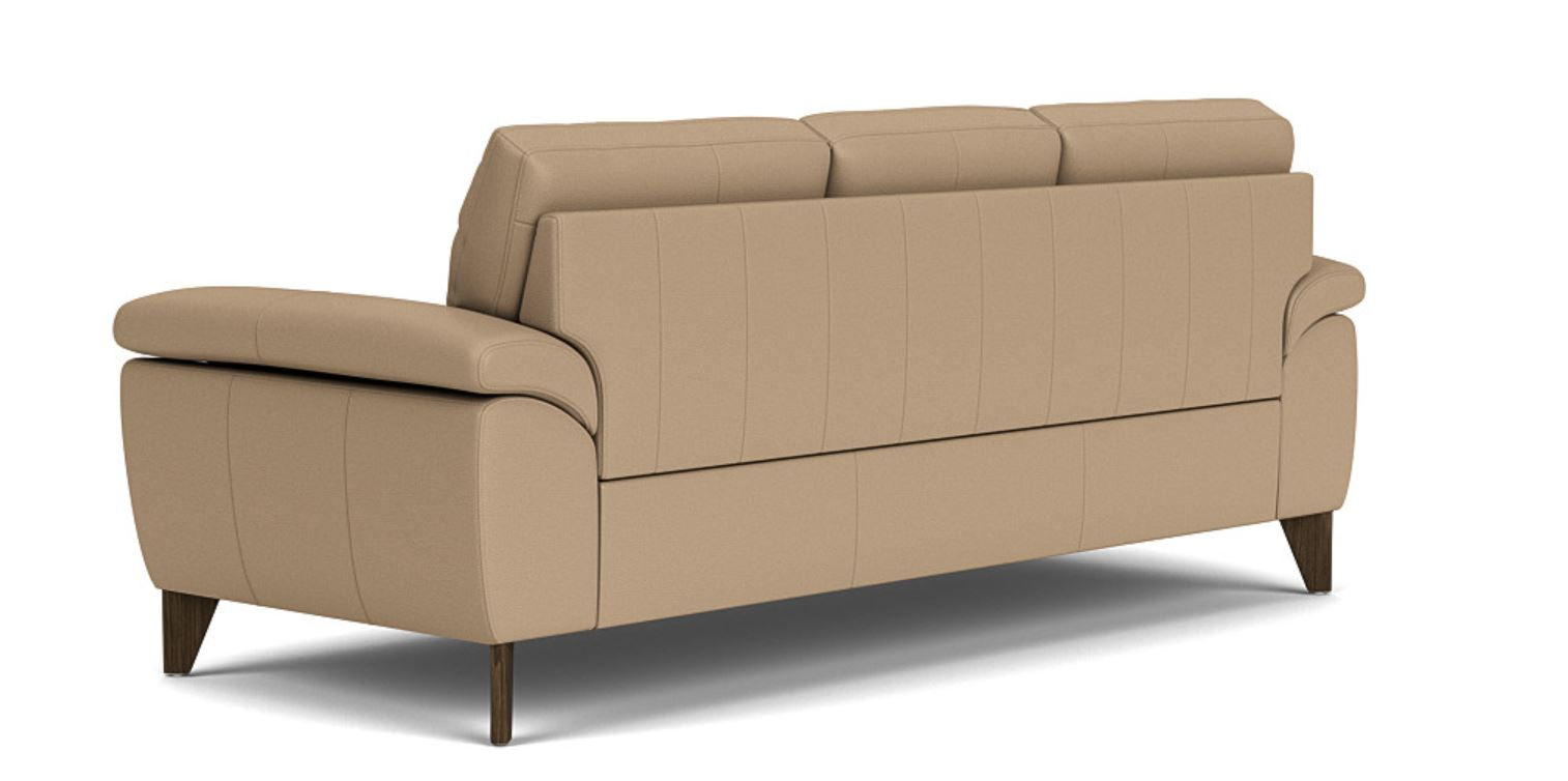 Opulent Seating: 3 Seater Sofa, Faux Leather Upholstery, and 3-Year Warranty