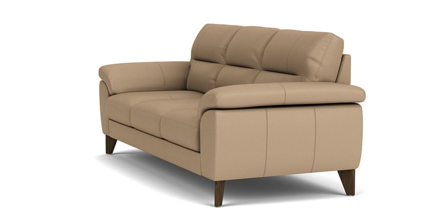 Opulent Seating: 3 Seater Sofa, Faux Leather Upholstery, and 3-Year Warranty