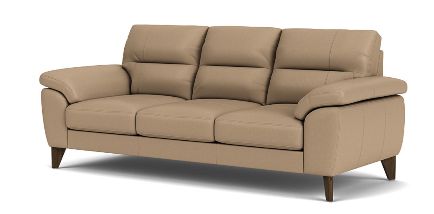 Opulent Seating: 3 Seater Sofa, Faux Leather Upholstery, and 3-Year Warranty