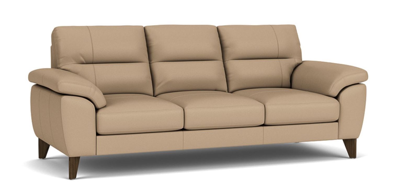 Opulent Seating: 3 Seater Sofa, Faux Leather Upholstery, and 3-Year Warranty