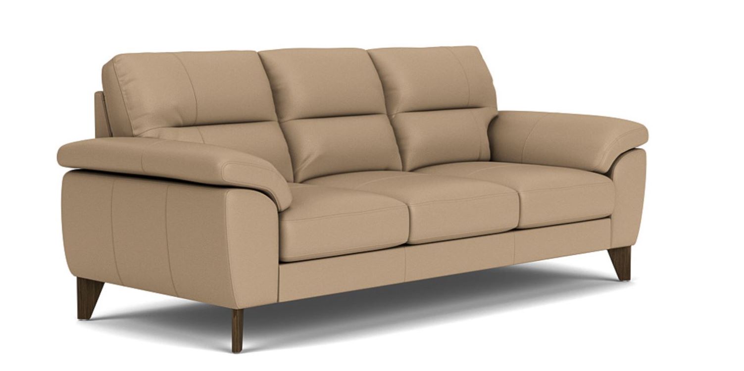 Opulent Seating: 3 Seater Sofa, Faux Leather Upholstery, and 3-Year Warranty