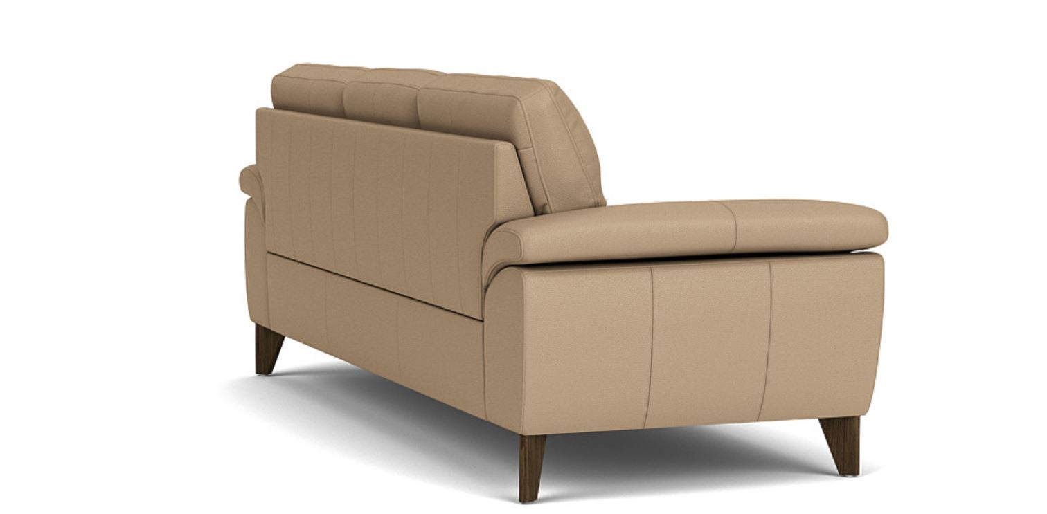 Opulent Seating: 3 Seater Sofa, Faux Leather Upholstery, and 3-Year Warranty