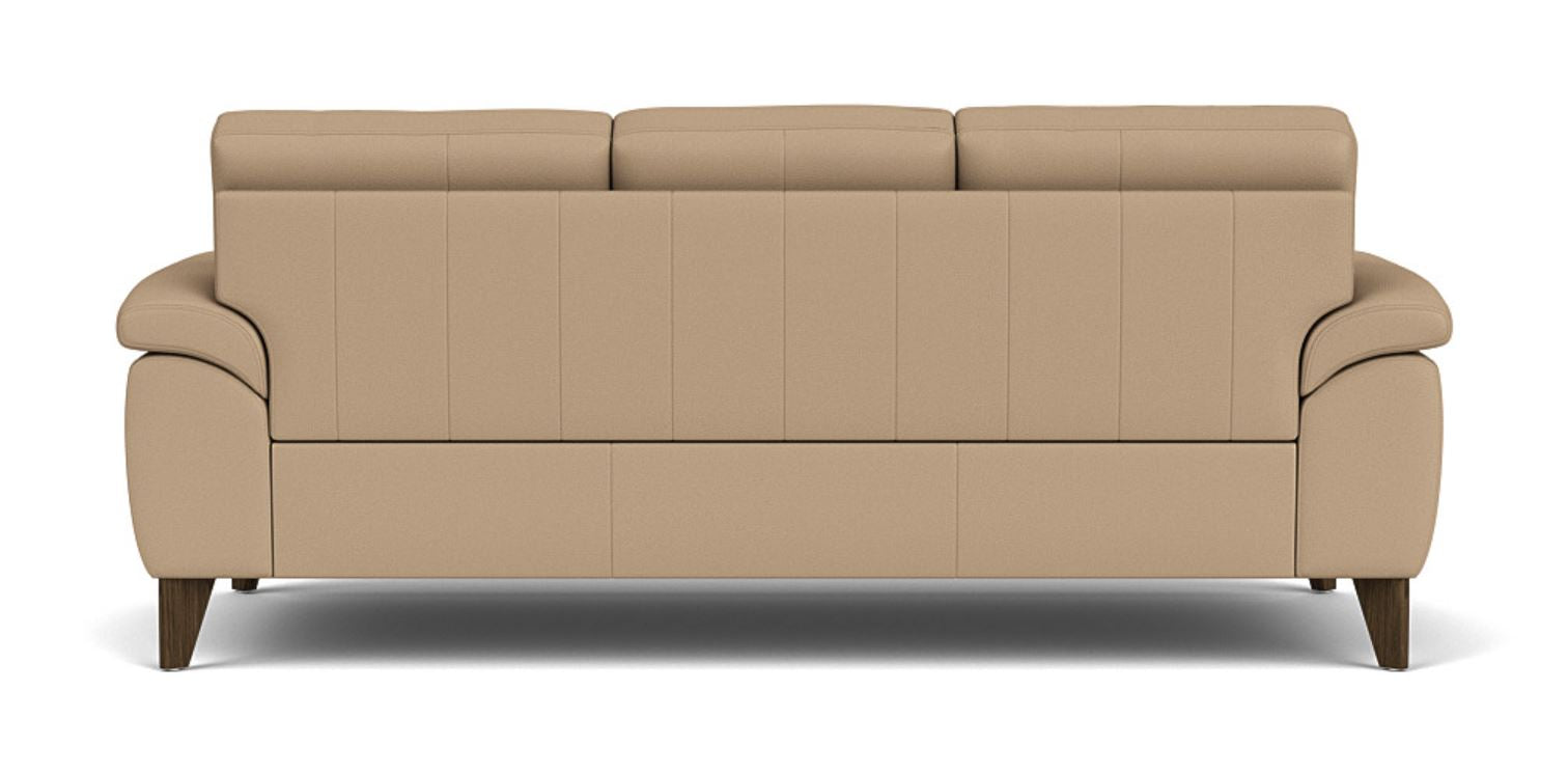 Opulent Seating: 3 Seater Sofa, Faux Leather Upholstery, and 3-Year Warranty