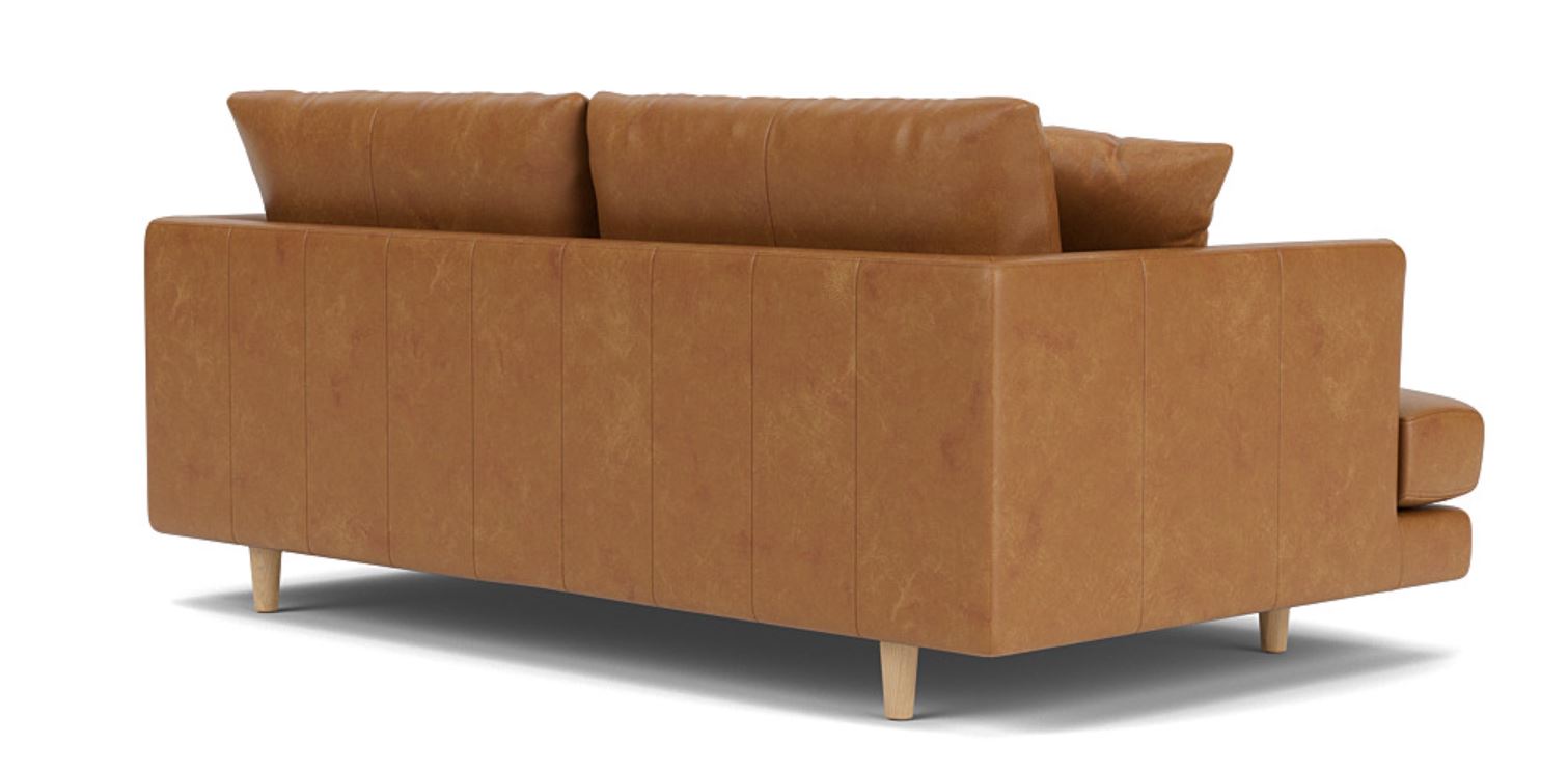 Chic Comfort - 2 Seat Leather Sofa, Leather Upholstery, and 3-Year Warranty