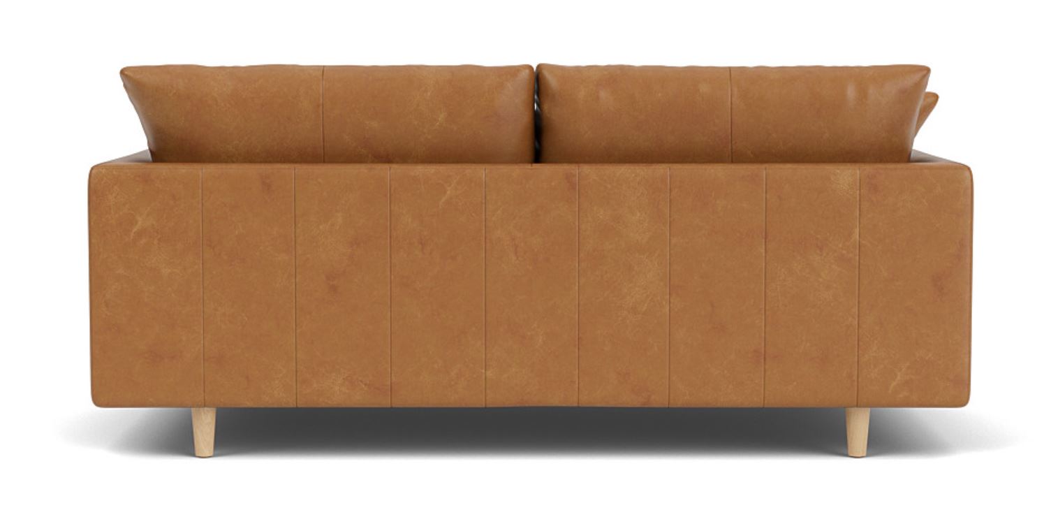 Chic Comfort - 2 Seat Leather Sofa, Leather Upholstery, and 3-Year Warranty