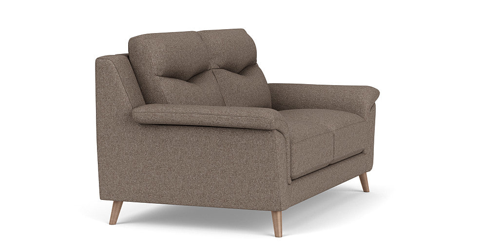 Casual Elegance: 2 Seater Sofa, Fabric Upholstery, and 3-Year Warranty