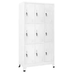 Locker Cabinet with 9 Compartments Steel 90x45x180 cm
