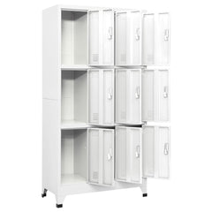 Locker Cabinet with 9 Compartments Steel 90x45x180 cm