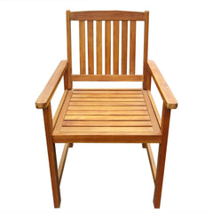 vidaXL Garden Chairs 2 pcs Solid Acacia Wood Brown