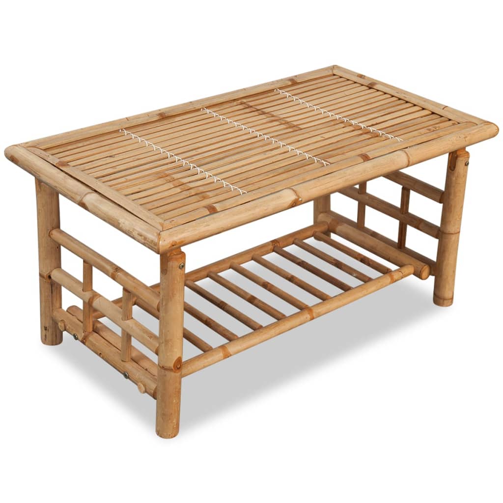 vidaXL 4 Piece Garden Lounge Set with Cushions Bamboo