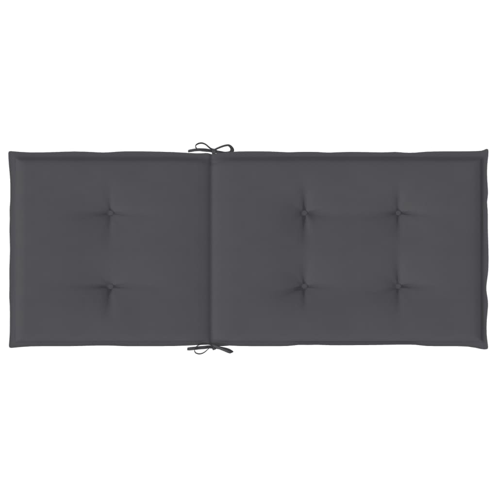 vidaXL Garden Highback Chair Cushions 6 pcs Anthracite 120x50x3 cm Fabric