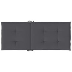 vidaXL Garden Highback Chair Cushions 6 pcs Anthracite 120x50x3 cm Fabric