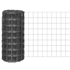 vidaXL Euro Fence Steel 25x1 m Grey