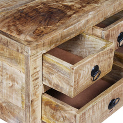 vidaXL Coffee Table Rough Mango Wood 70x70x40 cm