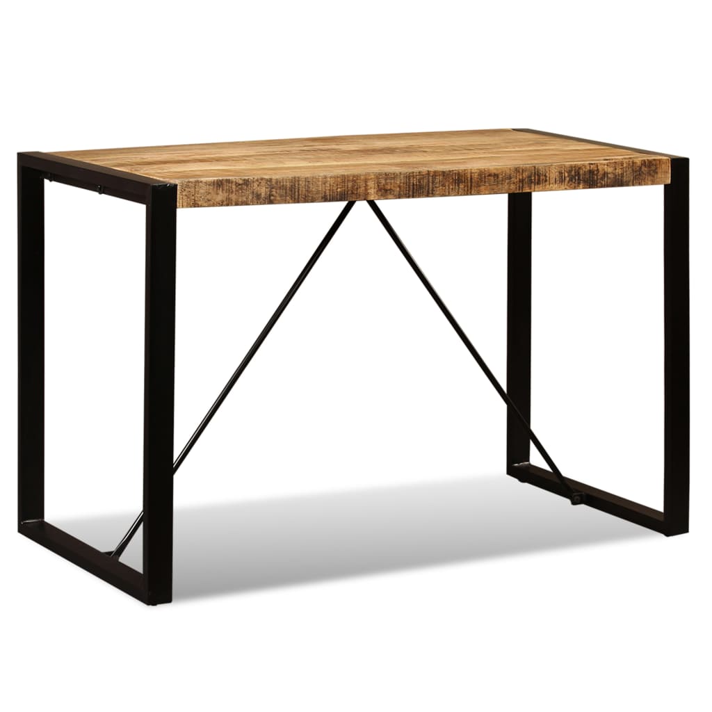 vidaXL Dining Table Solid Rough Mango Wood 120 cm