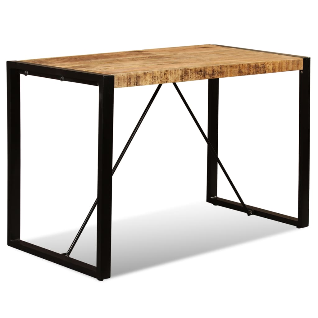 vidaXL Dining Table Solid Rough Mango Wood 120 cm